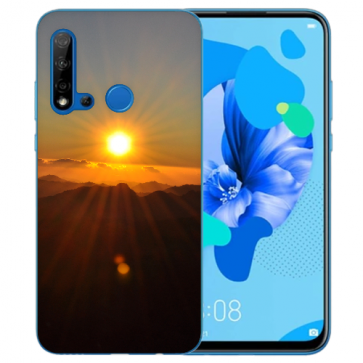 Huawei P20 Lite 2019 Silikon TPU Hülle mit Bilddruck Sonnenaufgang