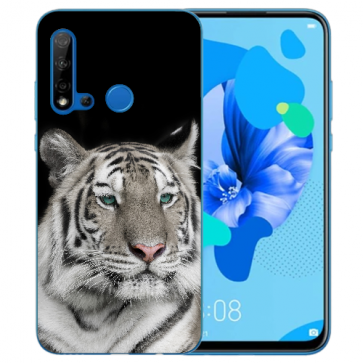 Silikon Schutzhülle TPU Case für Huawei P20 Lite 2019 mit Tiger Bilddruck