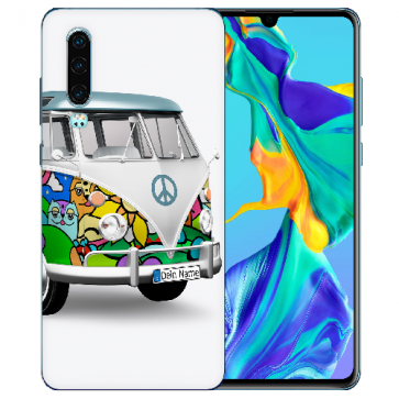 Silikon TPU Handy Hülle mit Bilddruck Hippie Bus für Huawei P30