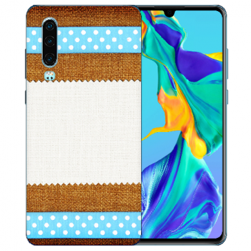 Huawei P30 Silikon TPU Handy Hülle mit Bilddruck Muster Etui