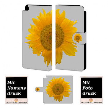 Handy Tasche Hülle mit Bild Druck Sonnenblumen für Huawei P8
