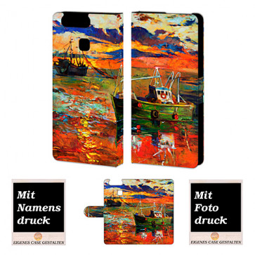 Handy Tasche Hülle mit Gemälde Foto Bild Druck für Huawei P9 Etui
