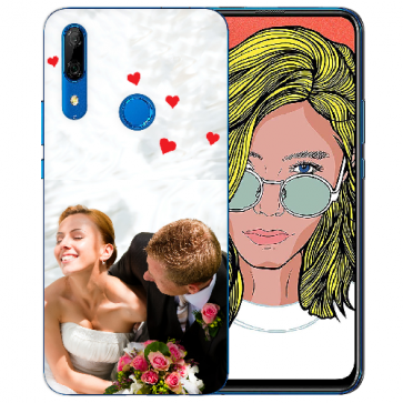 Huawei P Smart Z Silikon TPU Case Schutzhülle mit Foto Namen Bilddruck