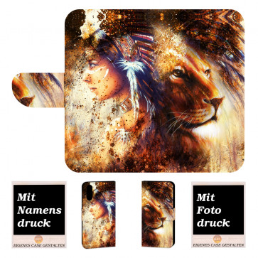 Handyhülle mit Indianer - Löwe - Gemälde Bilddruck für Huawei P30