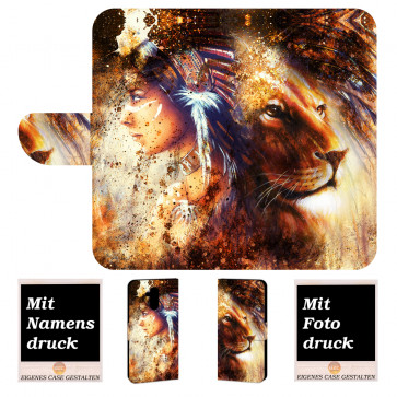 Huawei Mate 20 Lite Handyhülle mit Indianer - Löwe - Gemälde Fotodruck
