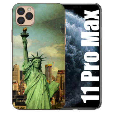 iPhone 11 Pro Max Handy Hülle Silikon TPU mit Bilddruck Freiheitsstatue iPhone 11 Pro Max Handy Hülle Silikon TPU mit Bilddruck Freiheitsstatue
