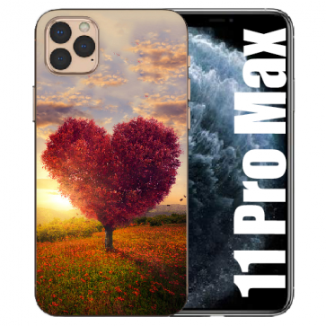 iPhone 11 Pro Max Handy Hülle Silikon TPU mit Bilddruck Herzbaum iPhone 11 Pro Max Handy Hülle Silikon TPU mit Bilddruck Herzbaum