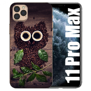 Handy Hülle Silikon TPU mit Bilddruck Kaffee Eule für iPhone 11 Pro Max Handy Hülle Silikon TPU mit Bilddruck Kaffee Eule für iPhone 11 Pro Max