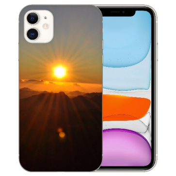 Handy Hülle Silikon TPU für iPhone 11 mit Sonnenaufgang Bilddruck 