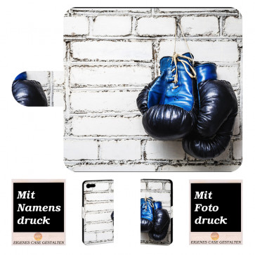 iPhone 8 Schutzhülle Handy Tasche mit Boxhandschuhe + Bilddruck