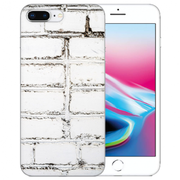 Handy TPU Hülle mit Fotodruck Weiße Mauer für iPhone 7 +/ iPhone 8 Plus