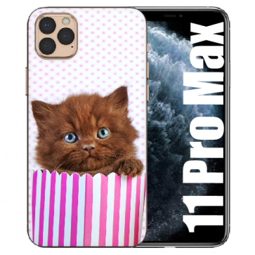 iPhone 11 Pro Max Handy Hülle TPU mit Bilddruck Kätzchen Braun  iPhone 11 Pro Max Handy Hülle TPU mit Bilddruck Kätzchen Braun