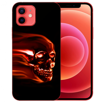Silikon TPU Case Handyhülle für iPhone 12 mit Bilddruck Totenschädel