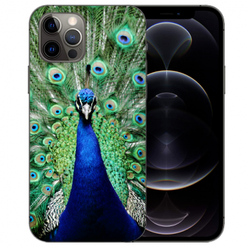 Handy Schutzhülle mit Foto Namendruck Pfau für iPhone 12 Pro