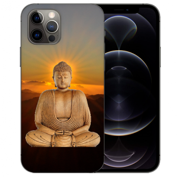 Handy Tasche mit Bilddruck Frieden buddha für iPhone 12 Pro Max