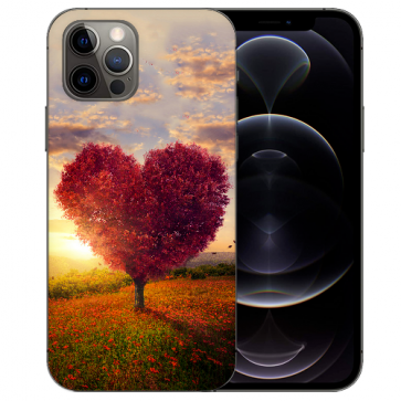 iPhone 12 Pro Personalisierte Handy Tasche mit Fotodruck Herzbaum