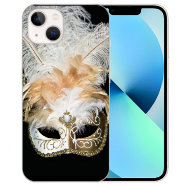 iPhone 13 Silikon TPU Case Handyhülle mit Venedig Maske Namen Fotodruck 