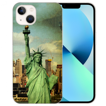 iPhone 13 Mini Silikon TPU Case Handyhülle mit Fotodruck Freiheitsstatue