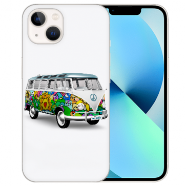 Silikon TPU Cover Schutzhülle Handyhülle Fotodruck Hippie Bus für iPhone 14