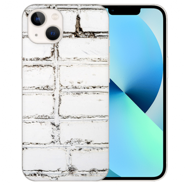 iPhone 13 Mini Silikon TPU Case Handyhülle mit Fotodruck Weiße Mauer