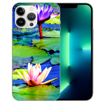 Schutzhülle Silikon TPU Cover Handyhülle Fotodruck Lotosblumen für iPhone 14 Pro