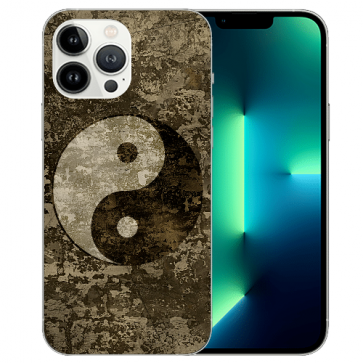 Handy Schutzhülle Silikon TPU mit Fotodruck Yin Yang für iPhone 13 Pro