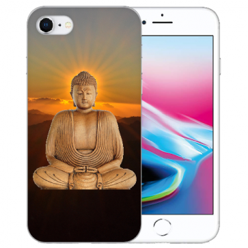 iPhone SE (2020) / (2022)Silikon TPU Handy Hülle mit Frieden buddha Bilddruck 