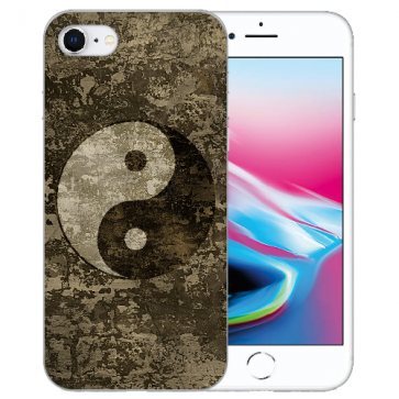 Silikon TPU Handy Hülle mit Yin Yang Bilddruck für iPhone SE (2020) / (2022) 