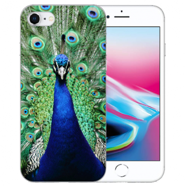 Handy TPU Hülle für iPhone 7 / iPhone 8 mit Fotodruck Pfau