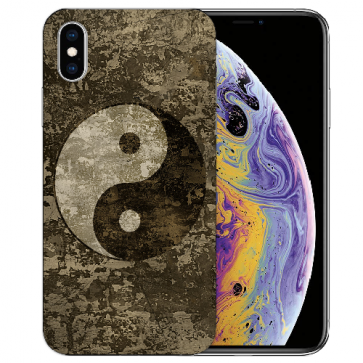 iPhone X / XS TPU Handy Tasche Etui mit Fotodruck Yin Yang