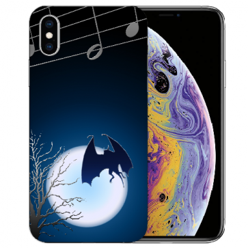 iPhone X / XS TPU Handy Etui mit Fledermaus-mond Fotodruck 