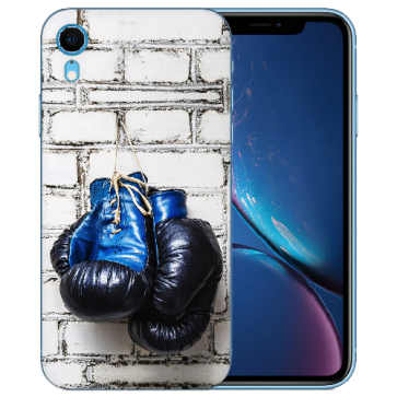 TPU Handy Hülle Silikon für iPhone XR mit Bilddruck Boxhandschuhe