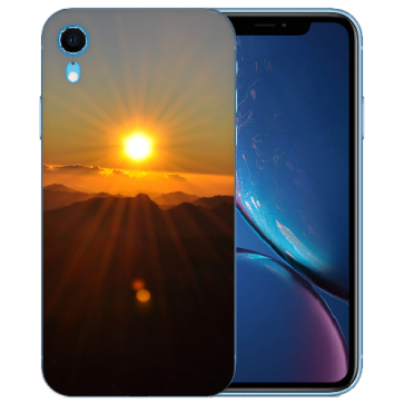 TPU Handy Hülle für iPhone XR Silikon mit Fotodruck Sonnenaufgang 