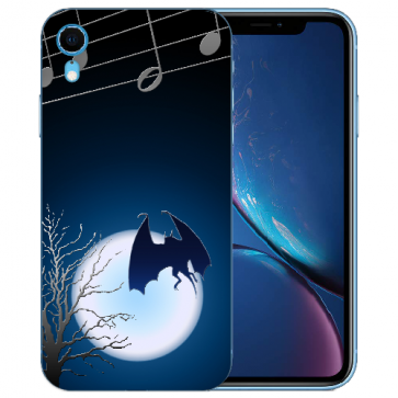 TPU Handy Hülle Silikon mit Bilddruck Fledermaus-mond für iPhone XR