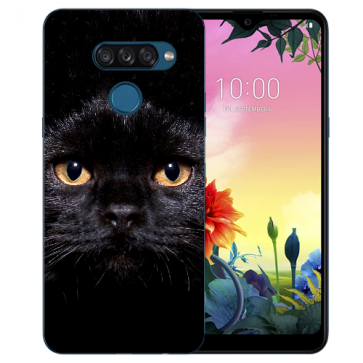 individuelle Schutzhülle mit Foto Bild für LG K40s Schwarze Katze