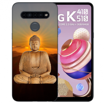 LG K51s Handyhülle Silikon TPU mit Bilddruck Frieden buddha
