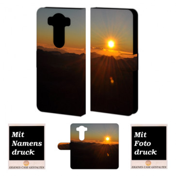 LG V10 Schutzhülle Handy Tasche Hülle mit Sonnenaufgang Bild Druck