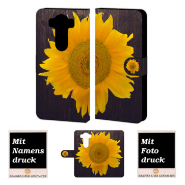 Handy Tasche Hülle mit Sonnenblumen Bild Druck für LG V10