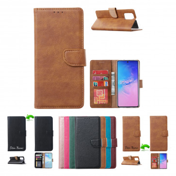 Handy Schutzhülle Tasche Cover in Licht Braun für Xiaomi Mi 10 Lite Etui