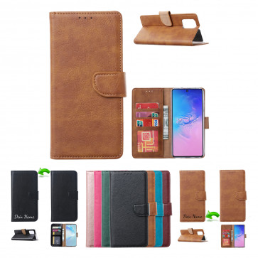 Handy Schutzhülle Tasche Cover Case für Motorola Moto G9 Play in Licht Braun