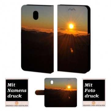 Samsung Galaxy J5 (2017) Handy Tasche mit Sonnenaufgang Bild Druck