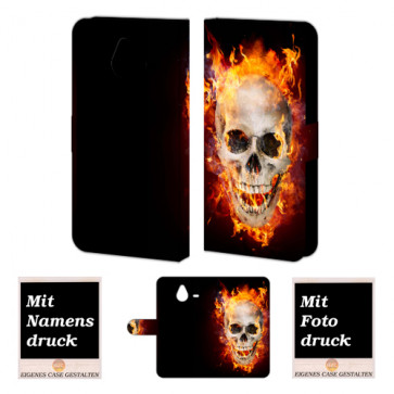 Microsoft Lumia 640 XL Totenschädel Handy Tasche Hülle Foto Bild Druck