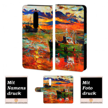 Nokia 6 Personalisierte Handyhülle Tasche mit Gemälde + Fotodruck Etui