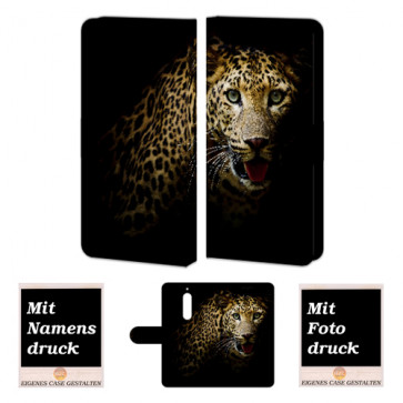 Nokia 5 Personalisierte Handyhülle Tasche mit Leopard + Bilddruck Text