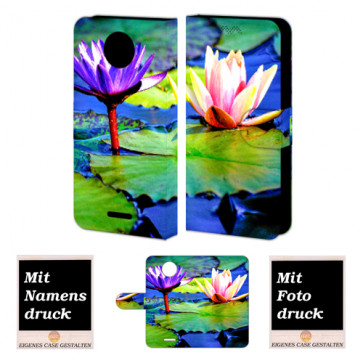 Motorola Moto C Smartphonehülle mit eigenem Foto selbst gestalten Lotosblumen