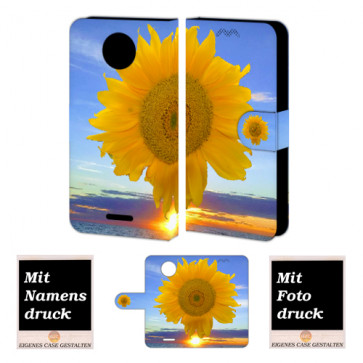 Motorola Moto E4 Plus Handy Tasche selbst gestalten mit eigenem Foto Sonnenblumen