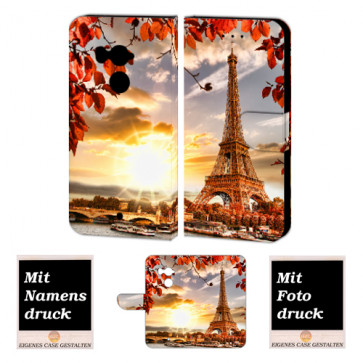 HTC U11 Plus Schutzhülle Handy Tasche mit Eiffelturm Fotodruck