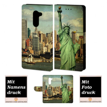 Huawei Mate 9 Lite Handyhülle Tasche mit Freiheitsstatue Fotodruck