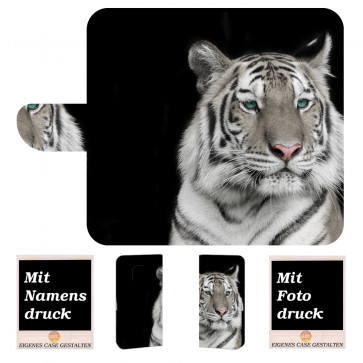 Handyhülle Tasche für Huawei Mate 20 Pro mit Tiger Foto Druck