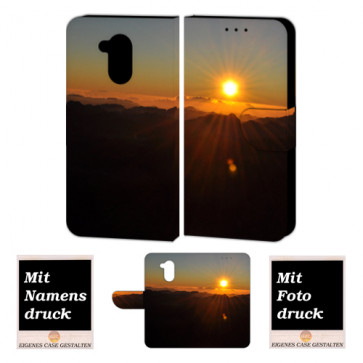 Huawei Nova Smart Schutzhülle Handy Tasche mit Sonnenaufgang + Foto Druck Etui
